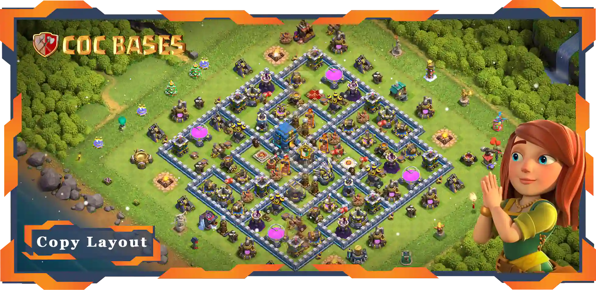 Copy Town Hall 12 Base 131 Farming With Link 2024