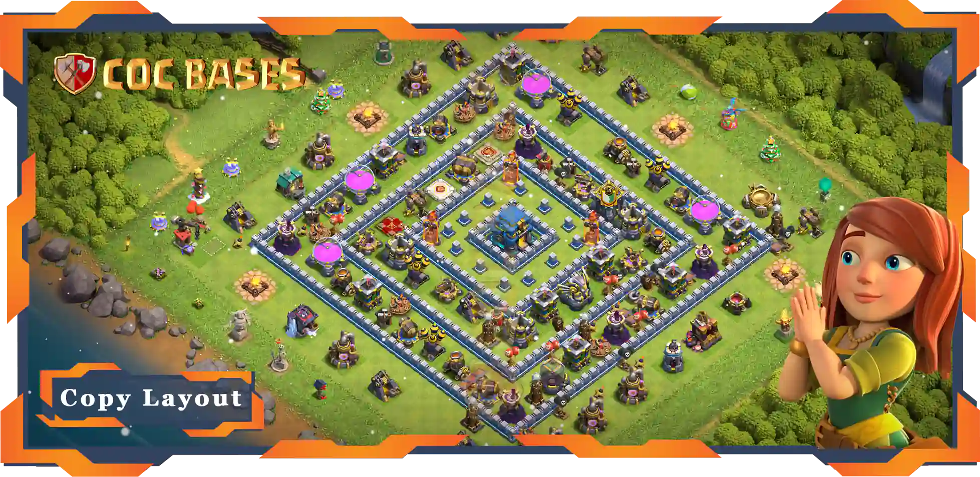 Clash of Clans TH12 Hybrid Base