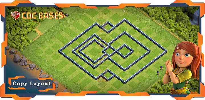 Coc Bases Wall Clash of Clans TH13 Anti 3 Star Base