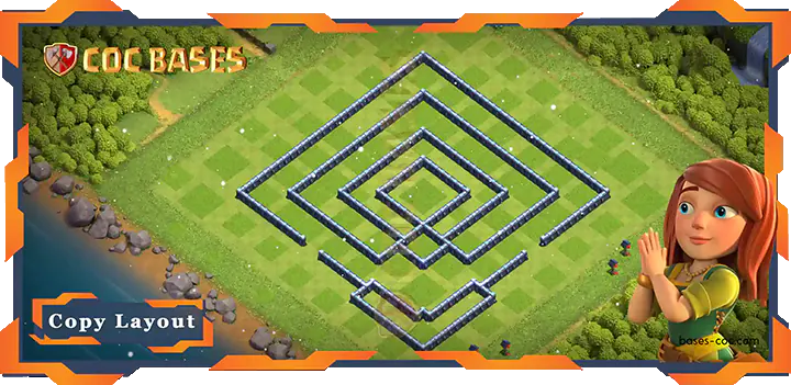 Coc Bases Wall Clash of Clans TH13 Trophy Base