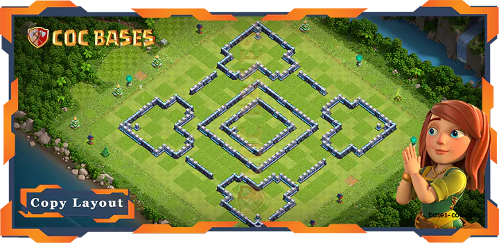 Coc Bases Wall Clash of Clans TH14 Trophy Base