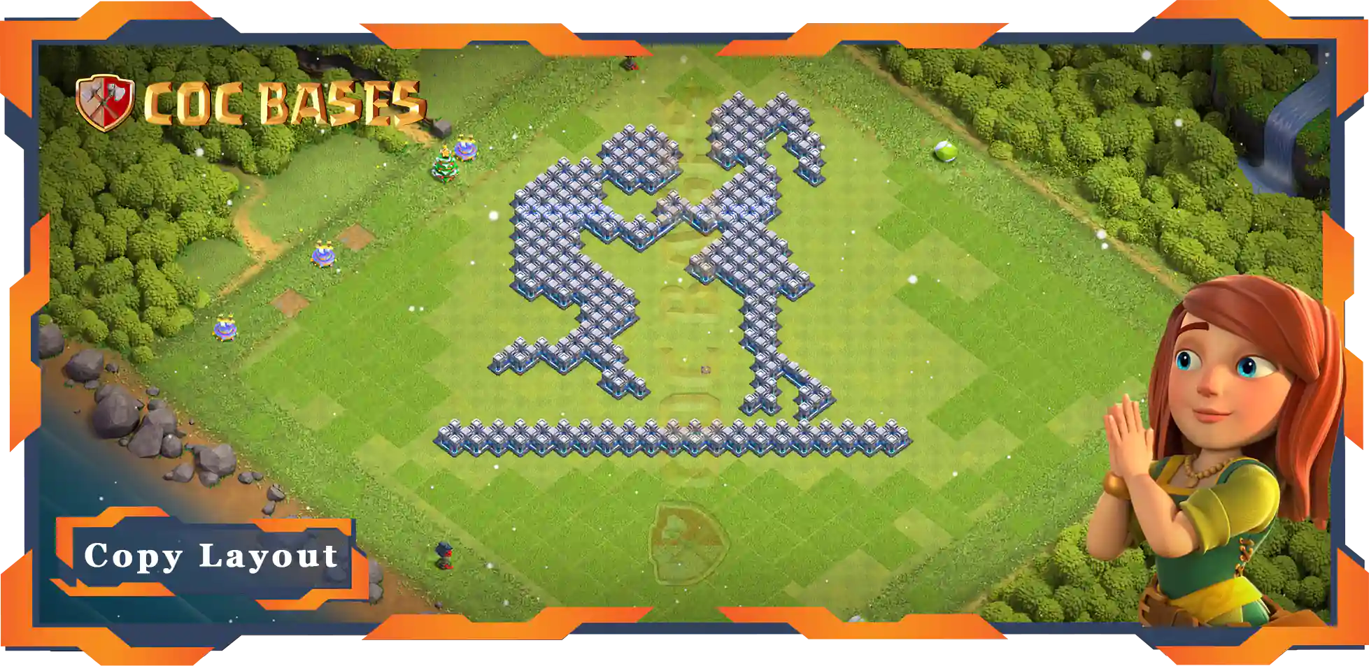 Coc Bases Wall Clash of Clans TH12 Funny Base