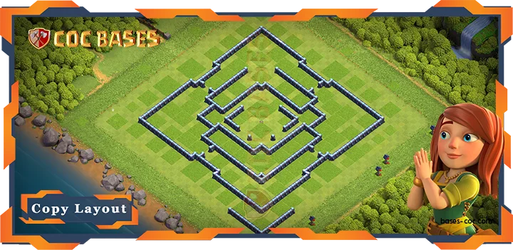 Coc Bases Wall Clash of Clans TH13 Hybrid Base