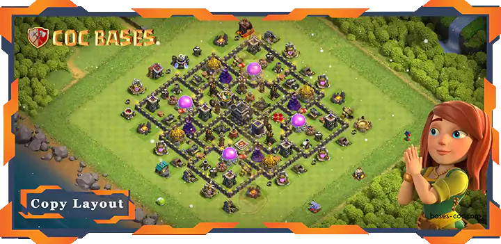 Top Base TH9 with Link, Anti Air, Anti 2 stars, Anti 3 stars, Hybrid, Anti Loot Unbeatable Layout - Clash of Clans (05)