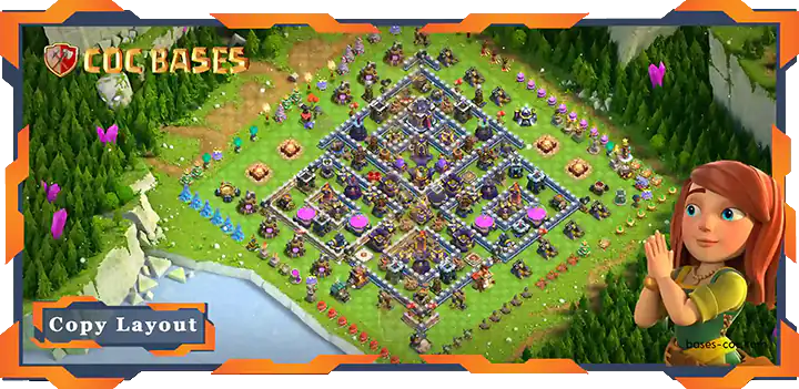 Top Farming Base TH15 with Link, Anti 2 stars, Anti 3 stars, Anti Air Electro Dragon, Hybrid Layout - Clash of Clans (05)