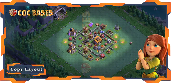 Builder Hall Level 6 Base with Link, Max Levels, Anti 3 stars, Unbeatable Layout - Clash of Clans BH6 (05)