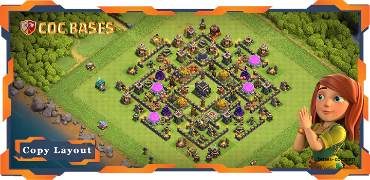 Clash of Clans TH9 Anti Air/Anti Electro/Anti Balloons/Anti Dragon Bases