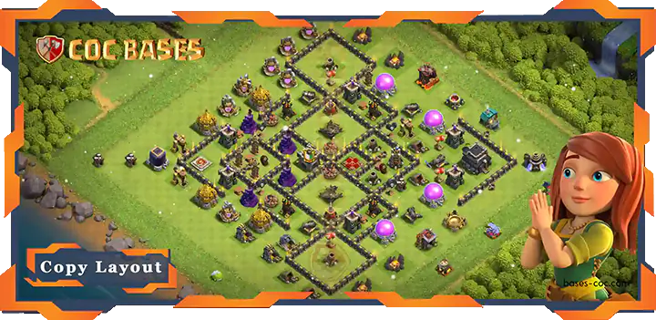 Clash of Clans TH9 Trophy Base