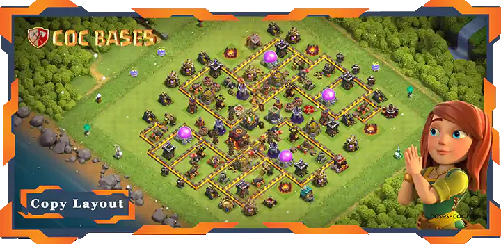 Clash of Clans TH10 Hybrid Base