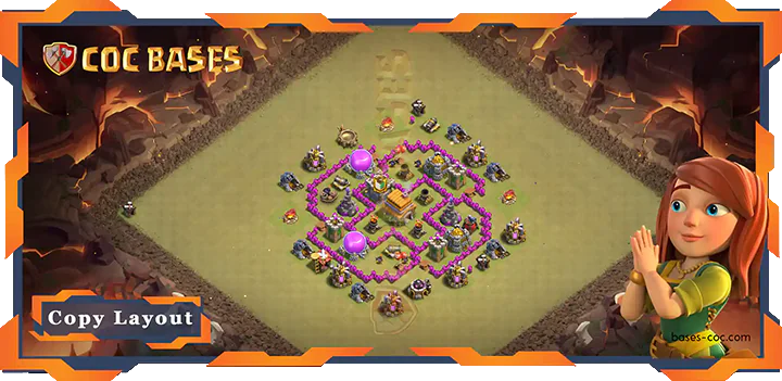 Clash of Clans TH6 War Base - CWL (Clan War League) Bases
