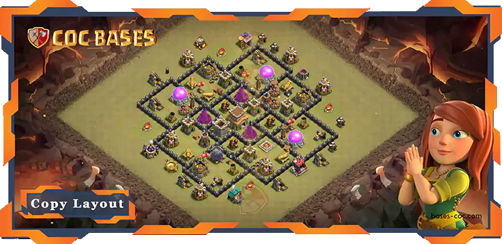 Clash of Clans TH8 War Base - CWL (Clan War League) Bases