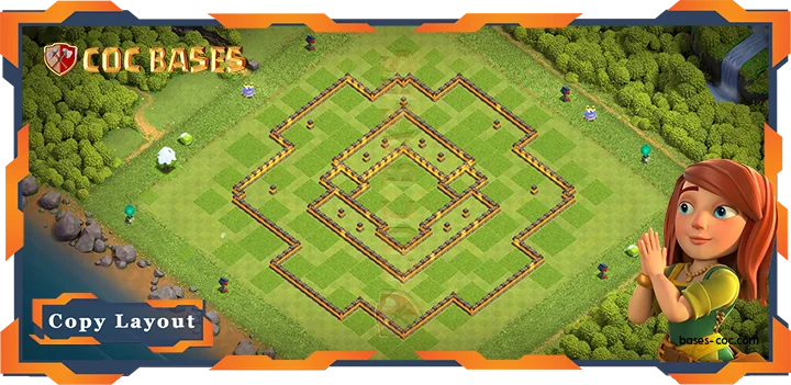 Coc Bases Wall Clash of Clans TH10 Anti 2 Star Base