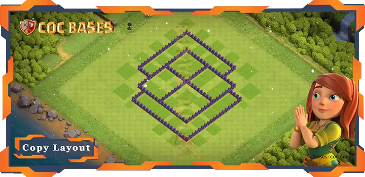 Coc Bases Wall Clash of Clans TH7 Anti 3 Star Base