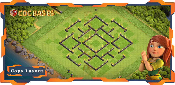 Coc Bases Wall Clash of Clans TH9 Anti Air/Anti Electro/Anti Balloons/Anti Dragon Bases