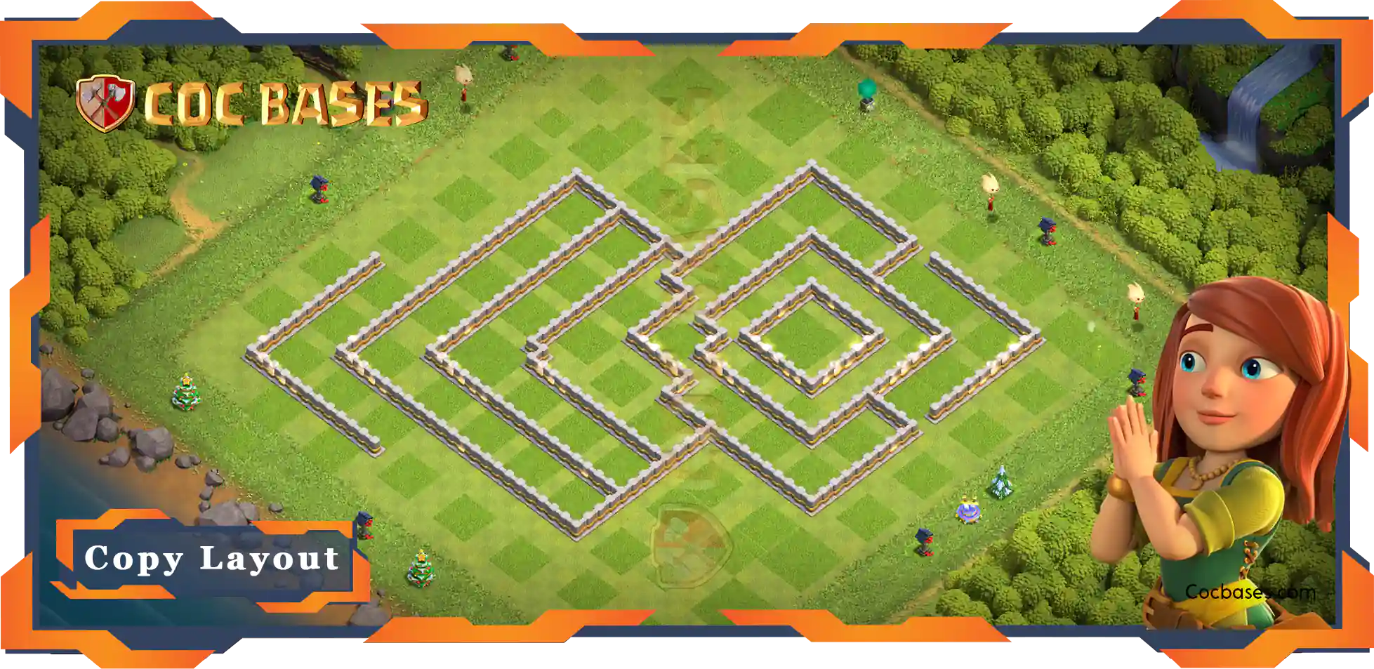 Coc Bases Wall Clash of Clans TH11 Trophy Base