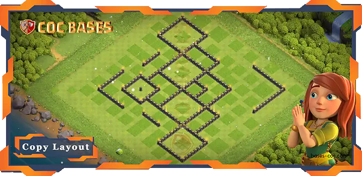 Coc Bases Wall Clash of Clans TH9 Trophy Base