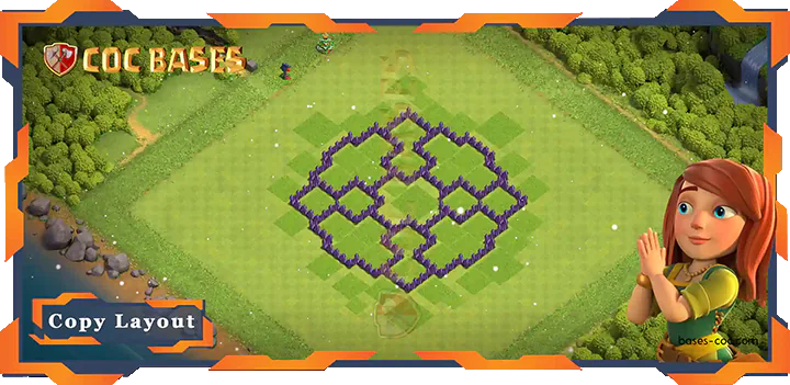 Coc Bases Wall Clash of Clans TH7 Farming Base