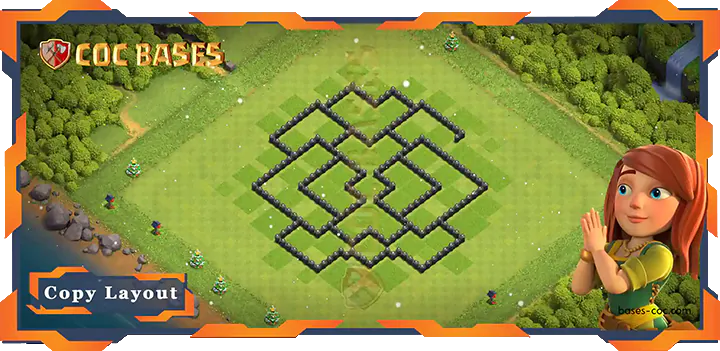 Coc Bases Wall Clash of Clans TH8 Farming Base