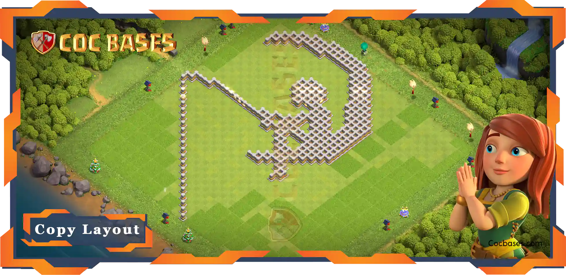 Coc Bases Wall Clash of Clans TH11 Funny Base