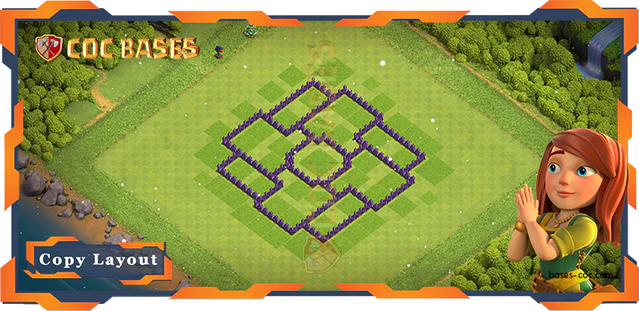 Coc Bases Wall Clash of Clans TH7 Hybrid Base
