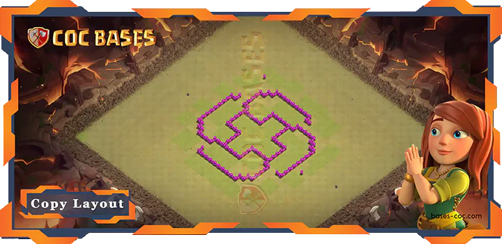 Coc Bases Wall Clash of Clans TH6 War Base - CWL (Clan War League) Bases
