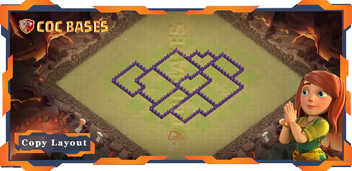 Coc Bases Wall Clash of Clans TH7 War Base - CWL (Clan War League) Bases