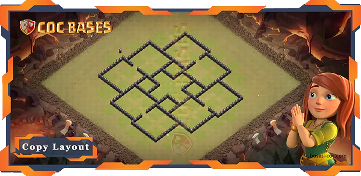 Coc Bases Wall Clash of Clans TH8 War Base - CWL (Clan War League) Bases