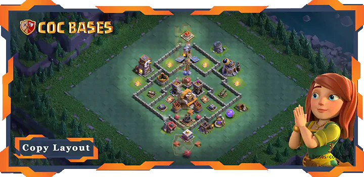 Builder Hall 5 Base #12 - Clash of Clans Layouts 2025