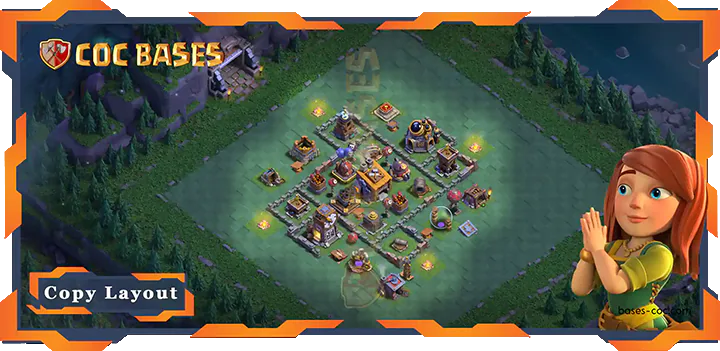 Top Builder Hall Level 8 Base with Link, Anti 2 stars Layout - Clash of Clans BH8 (11)