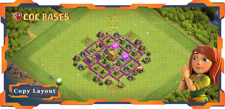Top Farming Base TH6 with Link, Hybrid, Anti Everything Layout - Clash of Clans (12)