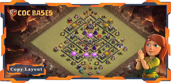 Top War Base TH9 Max Levels with Link, Anti Everything, Defense, WarCWL Layout - Clash of Clans (07)