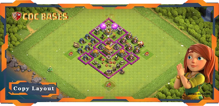 Clash of Clans TH6 Hybrid Base