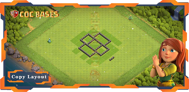 Coc Bases Wall Clash of Clans TH4 Anti 3 Star Base