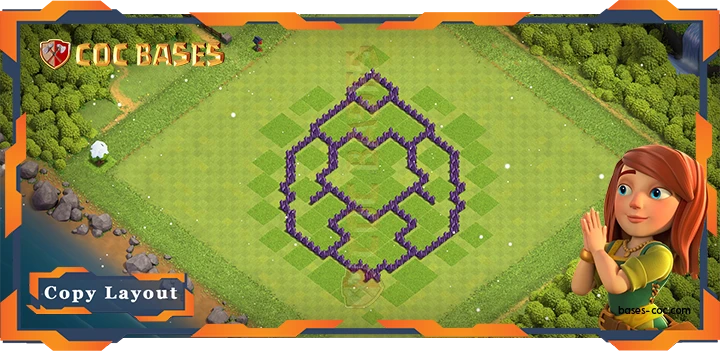 Coc Bases Wall Clash of Clans TH7 Trophy Base