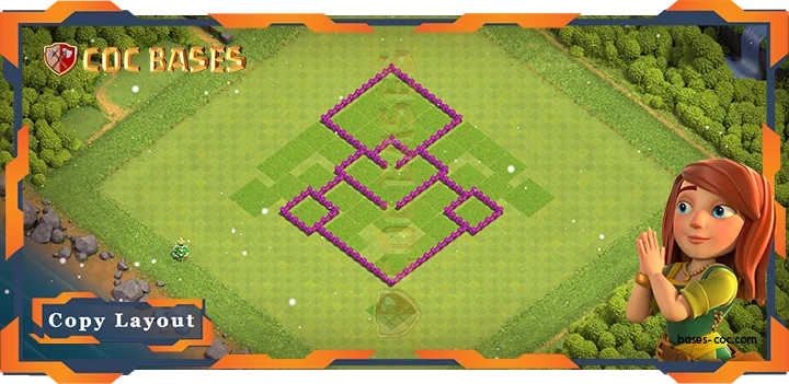 Coc Bases Wall Clash of Clans TH6 Hybrid Base