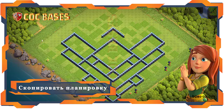 COC базы стен Clash of Clans Анти 2 Звезды базы TX13