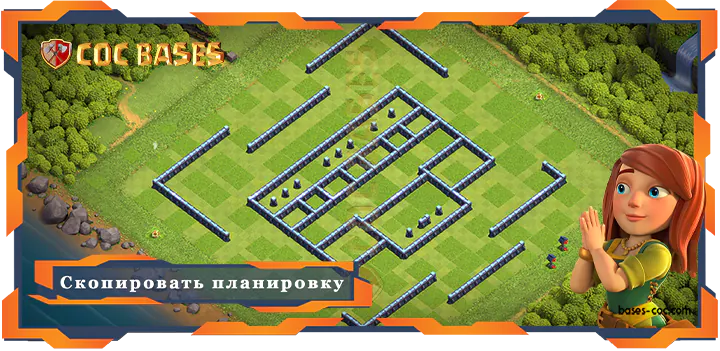 COC базы стен Clash of Clans Анти 3 Звезды базы TX13