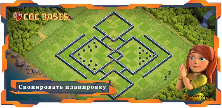 COC базы стен Clash of Clans Анти-ВоздухАнти-ЭлектроАнти-Воздушный шарАнти-Дракон базы TX13