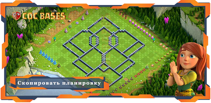 COC базы стен Clash of Clans Анти-ВоздухАнти-ЭлектроАнти-Воздушный шарАнти-Дракон базы TX15