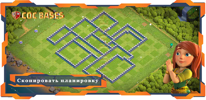 COC базы стен Clash of Clans Фарм базы TX12
