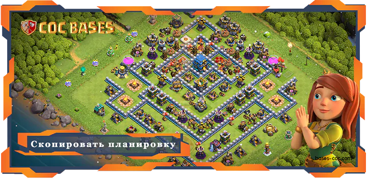 Clash of Clans Анти 2 Звезды базы TX12