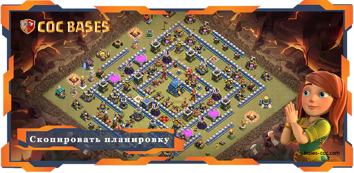Clash of Clans Военные базы TX12 - КВЛ (Клановая война лига) базы