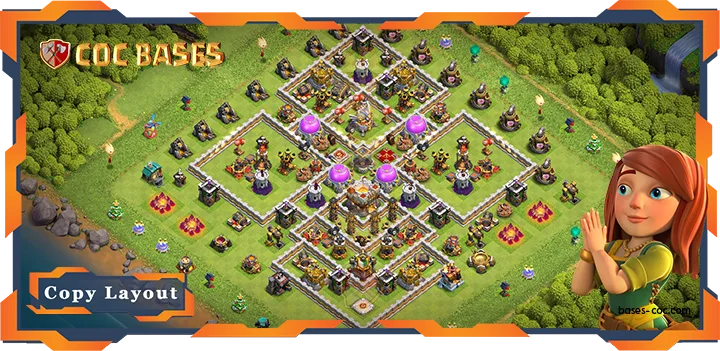 Top Farming Base TH11 with Link, Hybrid, Anti Everything Layout - Clash of Clans (49)