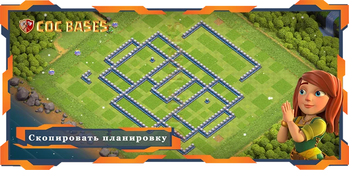 COC базы стен Лучшая База ТХ12 со Ссылкой, Фарм Планировка - Clash of Clans (20)