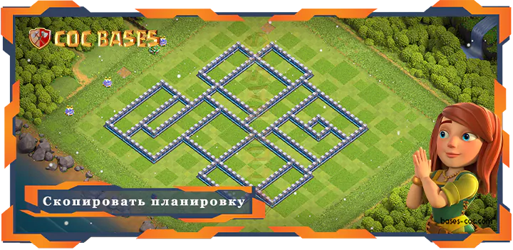COC базы стен Лучшая Фермерская База ТХ12 Макс Уровни со Ссылкой, Анти-Все, Гибридные Планировки - Clash of Clans (19)