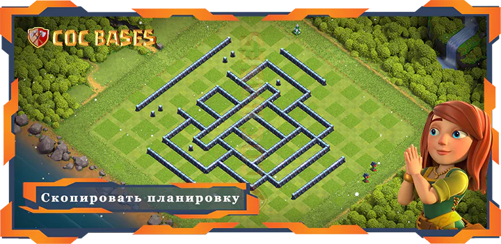 COC базы стен Топ База ТХ13 с Ссылкой, Гибридные, Фарм Планировка - Clash of Clans (20)