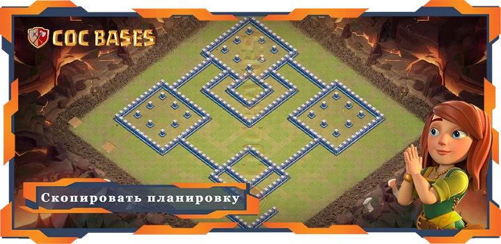 COC базы стен Топ Военная База TH12 с Ссылкой, Анти 3 звезды, Анти Всё, ВоенныеКВЛ Планировка - Clash of Clans (14)