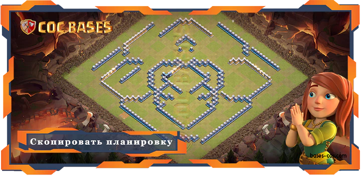 COC базы стен Топ Военная База ТХ15 с Ссылкой, Анти-Воздух / Электродракон, Военные/КВЛ, Анти 3 звезды, планировка - Clash of Clans (11)