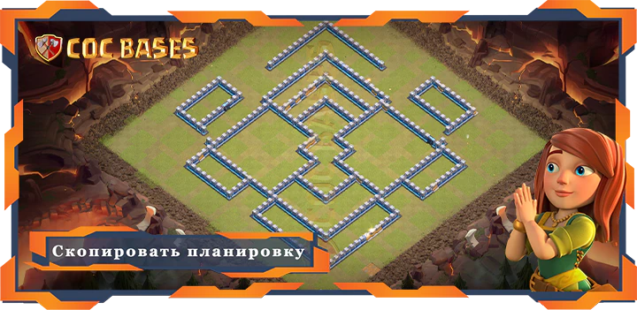 COC базы стен Топ Военная база TH14 с ссылкой, Анти-Воздух Электродракон, Анти 2 Звезды, ВоенныеКВЛ планировка - Clash of Clans (02)