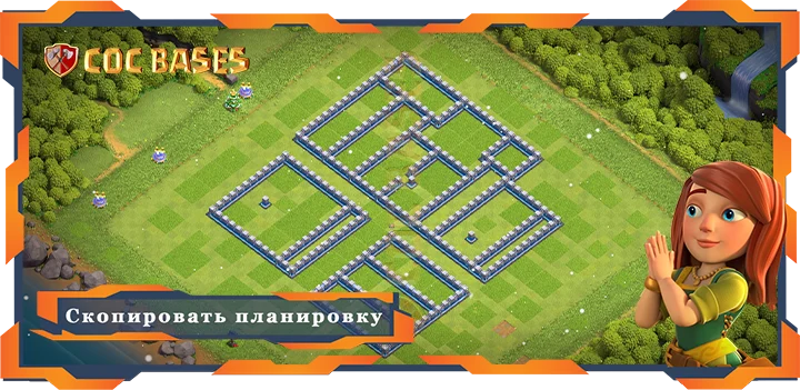COC базы стен Топ Защита База ТХ12 со Ссылкой, Анти-Все Планировка - Clash of Clans (18)